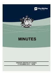 minutes - City of Stirling