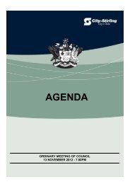 agenda - City of Stirling