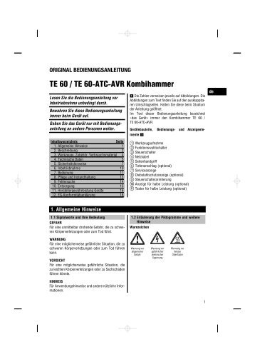 TE 60 / TE 60-ATC-AVR Kombihammer