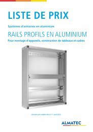 rails et profils - Almatec