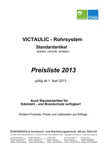 Download Victaulic-Stahl-Preisliste April 2013 - Kontinentale