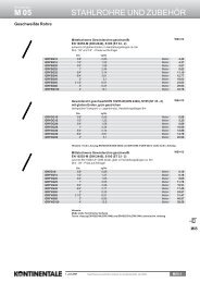 M 05 STAHLROHRE UND ZUBEHÃR - Kontinentale