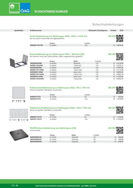 T03-Schachtabdeckungen - Kontinentale