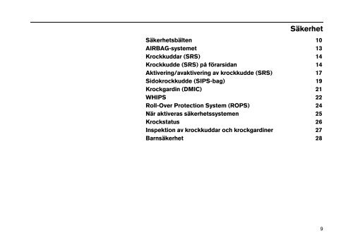 INSTRUKTIONSBOK C70 - ESD - Volvo