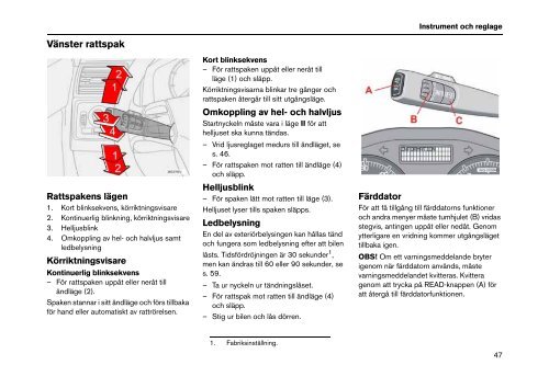 INSTRUKTIONSBOK C70 - ESD - Volvo