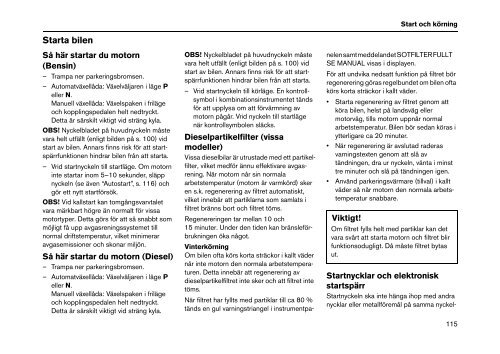 INSTRUKTIONSBOK XC90 - ESD - Volvo