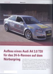 Aufbau eines Audi A4 3.0 TDI fÃ¼r das 24-h-Rennen auf dem