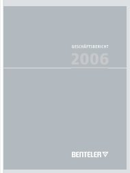 GeschÃ¤ftsbericht 2006 - Lagebericht - Benteler AG