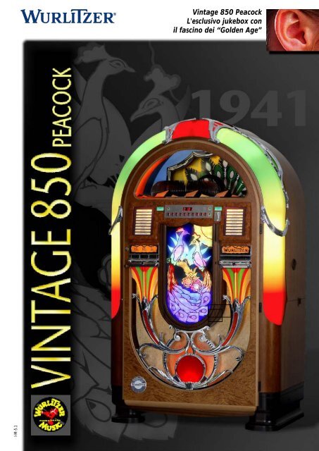 Vintage 850 Peacock L'esclusivo jukebox con il fascino ... - Wurlitzer