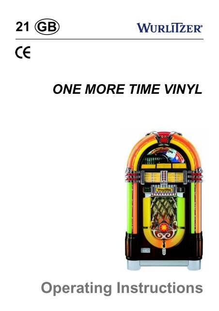 One More Time Vinyl â Manual - Wurlitzer