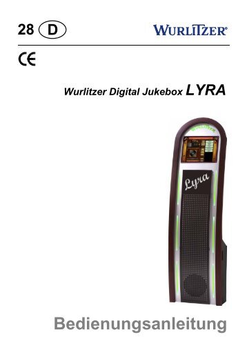 Wurlitzer Digital Jukebox LYRA â Betriebsanleitung
