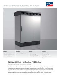 Sunny Central 100 Outdoor / 100 Indoor - SMA Solar Technology AG