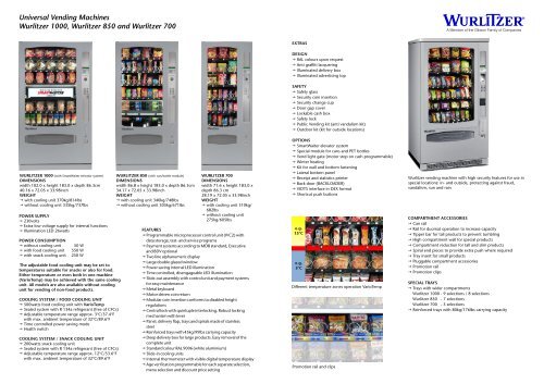 Vending Machine Wurlitzer 1000, Wurlitzer 850, Wurlitzer 700 (Print ...