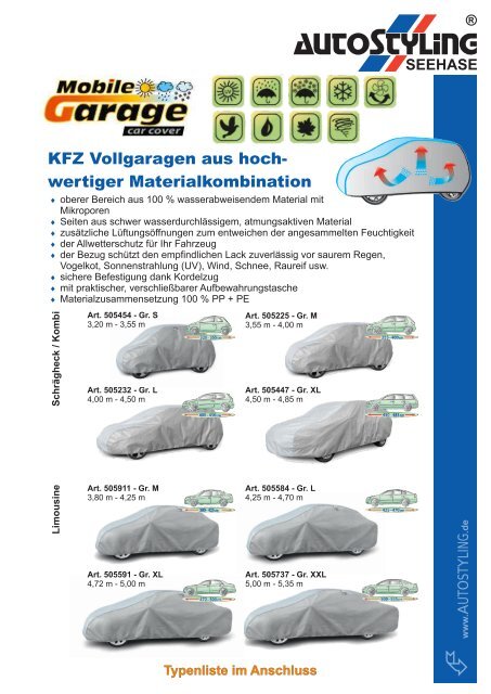 SEEHASE 503801 Frontscheibenabdeckung Windschutzscheibenabdeckung