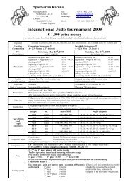 International Judo tournament 2009 - Sportverein Karuna