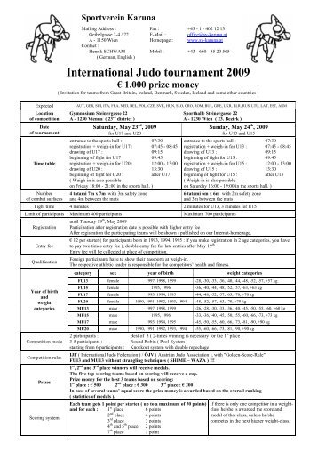International Judo tournament 2009 - Sportverein Karuna