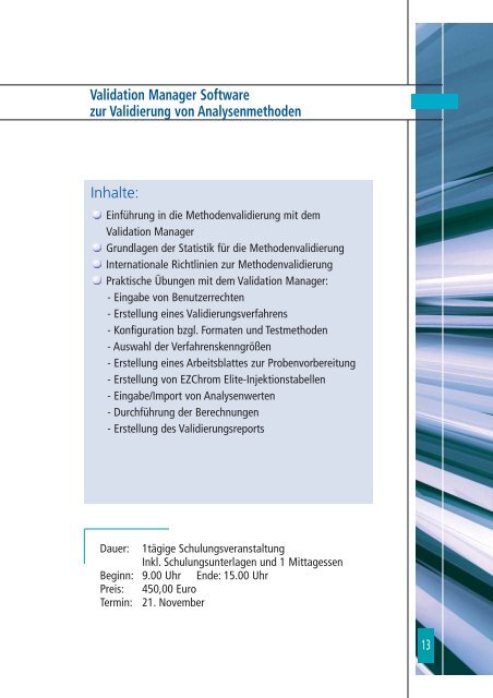 HPLC-Schulungen