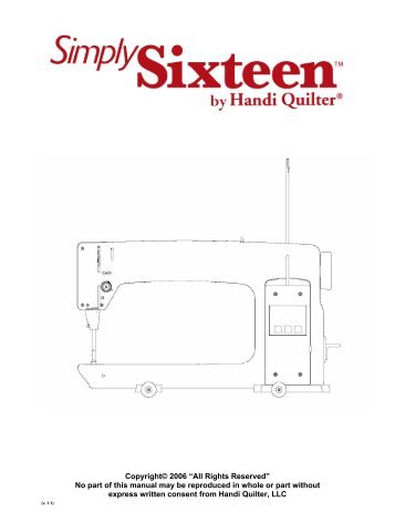 HQ Simply Sixteen - Handi Quilter