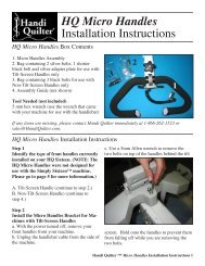 HQ Micro Handles Installation Instructions - Handi Quilter