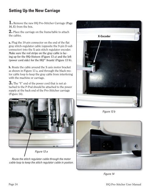 HQ Pro-Stitcher User Manual - Handi Quilter