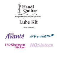 HQ Lube Kit Booklet.indd - Handi Quilter