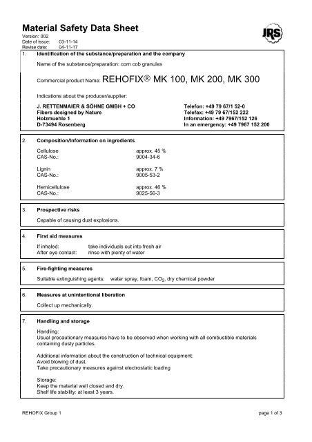 Material Safety Data Sheet - IQ Logistics