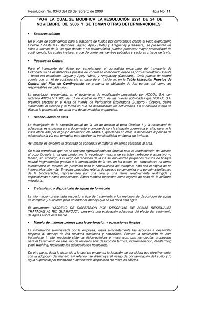 343 28 febrero 2008 - Ministerio de Ambiente, Vivienda y Desarrollo ...