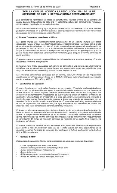 343 28 febrero 2008 - Ministerio de Ambiente, Vivienda y Desarrollo ...