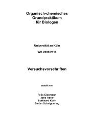 Praktikumsskript WS 2009/10 - Organische Chemie - UniversitÃ¤t zu ...