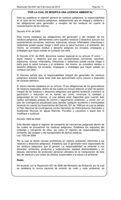 0447 - Ministerio de Ambiente, Vivienda y Desarrollo Territorial