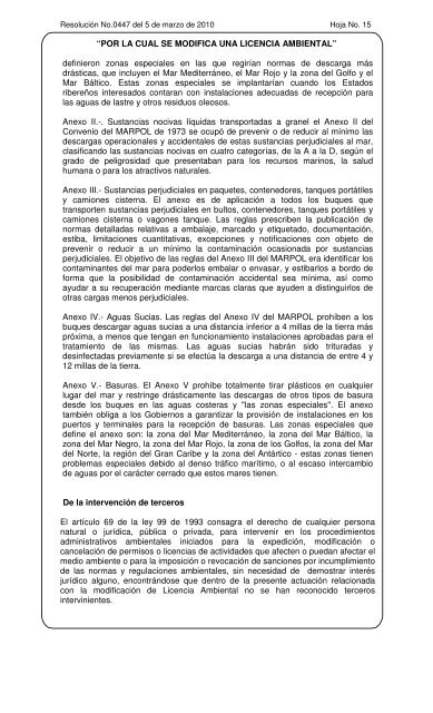 0447 - Ministerio de Ambiente, Vivienda y Desarrollo Territorial