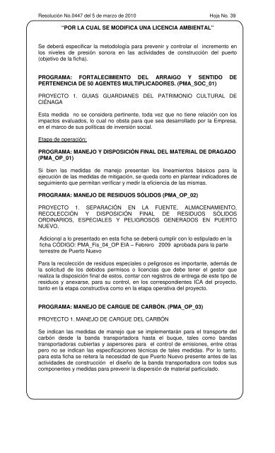 0447 - Ministerio de Ambiente, Vivienda y Desarrollo Territorial