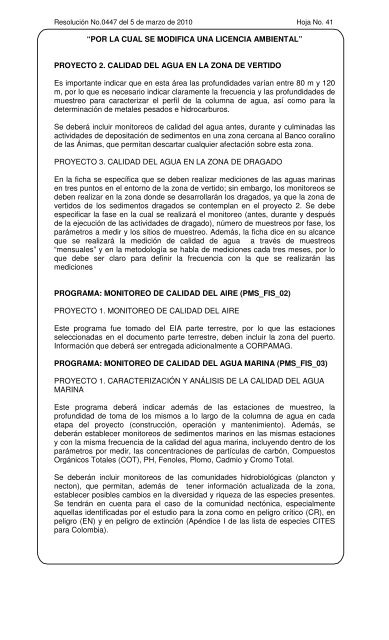 0447 - Ministerio de Ambiente, Vivienda y Desarrollo Territorial