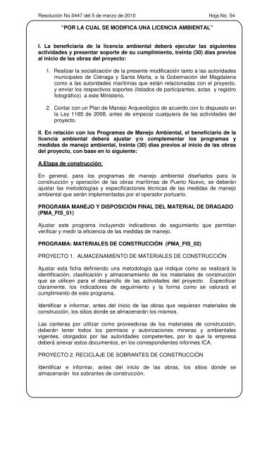 0447 - Ministerio de Ambiente, Vivienda y Desarrollo Territorial