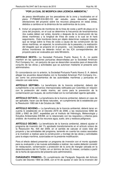 0447 - Ministerio de Ambiente, Vivienda y Desarrollo Territorial