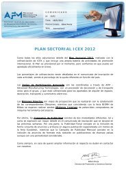 PLAN SECTORIAL ICEX 2012 - AFM