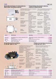 METRA Instruments SA info@metra.ch Druck-Messumformer fÃ¼r ...
