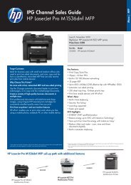IPG Channel Sales Guide HP LaserJet Pro M1536dnf MFP - Pctop
