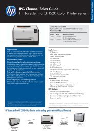 IPG Channel Sales Guide HP LaserJet Pro CP1520 Color ... - Pctop