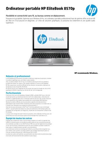 Ordinateur portable HP EliteBook 8570p - Pctop