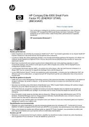 HP Compaq Elite 8300 Small Form Factor PC (ENERGY ... - Prodimex