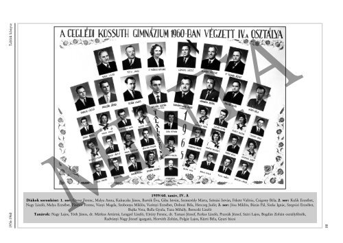 1956-1960 TablÃ³k kÃ¶nyve 88 1959/60. tanÃ©v, IV. A DiÃ¡kok soronkÃ©nt