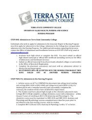 Terra State Community College Nursing Information Packet