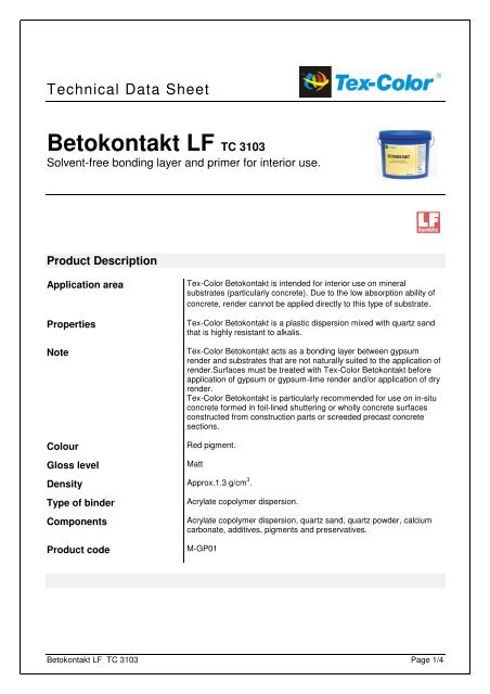 Betokontakt LF TC 3103 - tex-color