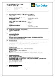 Material Safety Data Sheet - Tex-Color