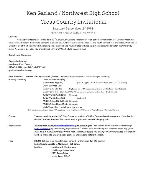 Ken Garland / Northwest High School Cross Country Invitational