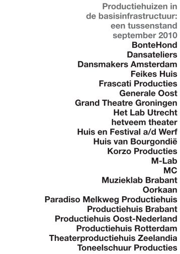 Productiehuizen in de BIS_een tussenstand.pdf - Theater Instituut ...