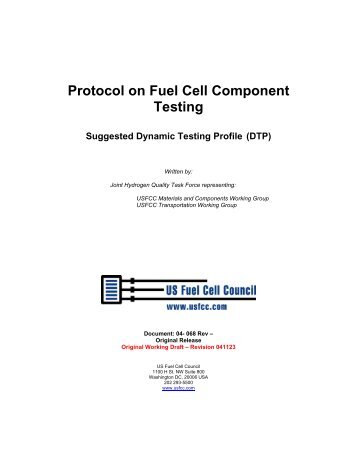 Protocol on Fuel Cell Component Testing - National Hydrogen ...