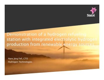 Demonstration of a hydrogen refueling station with integrated ...