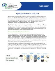 Hydrogen Production From Coal - National Hydrogen Association